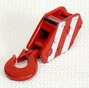 YCC250-1 - Haak 25 Ton 3 Katrollen "Rood en Wit"