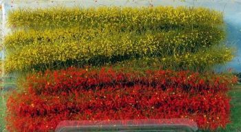 HEK1814 - Pak van 10 grasstroken geel en rood 10 cm