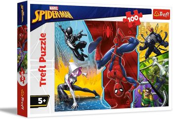 TRF16347 - Puzzel 100 stukjes SPIDER-MAN ondersteboven