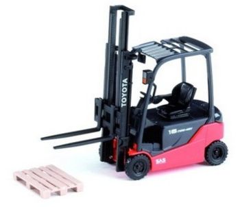 ROS00143 - TOYOTA Traigo 48 heftruck Met 1 pallet Schaal: 1/23