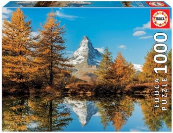 EDU17973 - Puzzel van 1000 stukjes De Matterhorn in de herfst