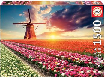 EDU18465 - 1500 stukjes puzzel tulpenvelden