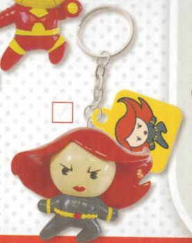 T8884F - MARVEL beeldje sleutelhanger met twee Stikers - BLACK WIDOW