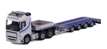 CAV20-1253 - VOLVO FH5 Globetrotter 6x4 met 4-assige uitschuifbare dieplader DEKKER Transport