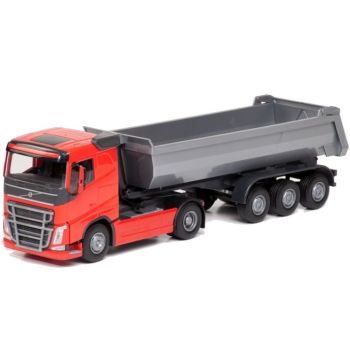 EMEK22355 - VOLVO FH16 4x2 rood met 3-assige emmer