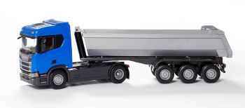 EMEK22484 - SCANIA R500 4x2 blauw met 3-assige kipper