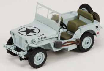 MCITY24217 - Blauwe Willys Jeep van de Amerikaanse Marine