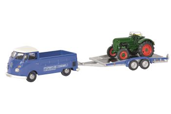 SCH3740 - VOLKSWAGEN T1 PORSCHE-DIESEL met platform en ALLGAIER-tractor