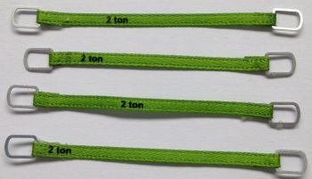 YCC332-1 - Set van 4 hijsbanden 2 Ton van 4cm "Groen"