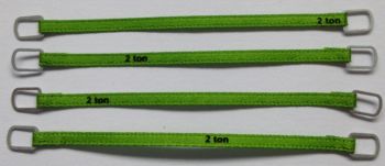 YCC332-2 - Set van 4 hijsbanden 2 Ton van 6cm Groen