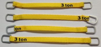 YCC333-1 - Set van 4 hijsbanden 3 Ton van 6cm "Geel"