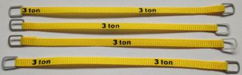 YCC333-2 - Set van 4 hijsbanden 3 Ton van 10cm "Geel"
