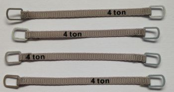 YCC334-1 - Set van 4 hijsbanden 4 Ton van 6cm Grijs