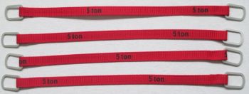 YCC335-2 - Set van 4 hijsbanden 5 Ton van 12cm "Rood"