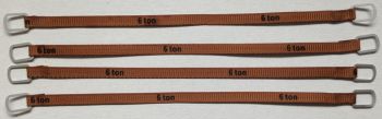 YCC336-2 - Set van 4 hijsbanden 6 Ton van 12cm Donkerbruin