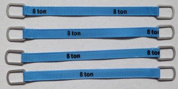 YCC337-1 - Set van 4 hijsbanden 8 Ton van 10cm Blauw
