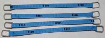 YCC337-2 - Set van 4 hijsbanden 8 Ton van 14cm "Blauw"