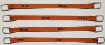 YCC338-2 - Set van 4 hijsbanden 10 Ton van 14cm "Lichtbruin"