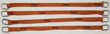 YCC338-3 - Set van 4 hijsbanden 10 Ton van 18cm "Lichtbruin"