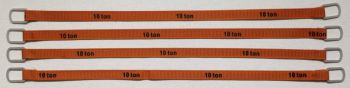 YCC338-4 - Set van 4 hijsbanden 10 Ton van 22cm "Lichtbruin"