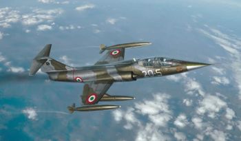 ITA2509 - TF-104G Starfighter AMI gevechtsvliegtuig om te monteren met schilderij