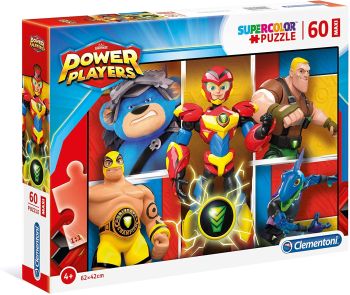 CLE26458 - Maxi puzzel 60 stukjes POWER PLAYERS - 62x42 cm