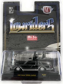 M2M-31500-MJS69 - BUICK Regal Limited 1987 zwarte LOWRIDERS in blisterverpakking