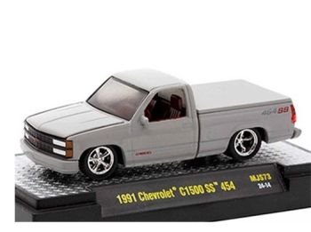 M2M-31500-MJS73 - CHEVROLET C1500 SS 454 1991 grijs in blisterverpakking