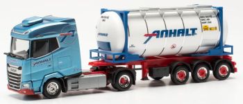HER316323 - DAF XG 4x2 met containerschip en tankcontainer 3 Assen ANHALT Expeditie