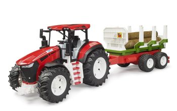 BRU3453 - Trekker ROADMAX met bosaanhangwagen en boomstammen