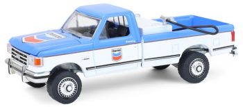 GREEN35300-D - FORD F-250 XL 1991 blauw en wit - CHEVRON uit de BLUE COLLAR-serie (in blisterverpakking)