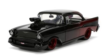 JAD35528 - CHEVROLET Bel Air 1957 zwart en rood - PINK SLIPS