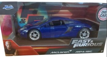 JAD35695 - McLAREN MP4 12C blauw FAST and FURIOUS