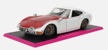 JAD36029 - TOYOTA 2000GT Starlight 1967 Wit en rood - ROZE SCHRIFTEN