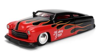 JAD36272 - 1951 MERCURY Zwart en Rood met DISNEY MICKEY MOUSE-figuur