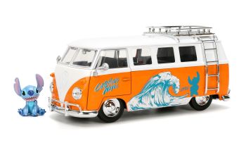 JAD36340 - VOLKSWAGEN bus 1961 oranje en wit met STICH-figuur