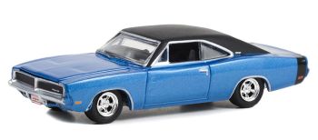 GREEN37270-B - DODGE Charger 1969 blauw uit de serie 50ste verjaardag van BARRETT JACKSON in blisterverpakking
