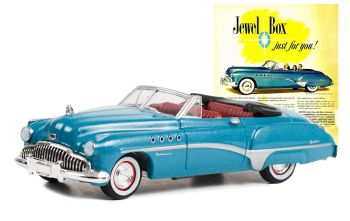 GREEN39110-A - BUICK roadmaster 1949 blauw uit de serie VINTAGE AD CARS onder blister.
