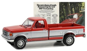 GREEN39130-F - FORD F-150 1987 rood en grijs uit de serie VINTAGE AD CARS in blisterverpakking