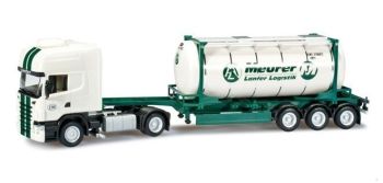 HER302401 - SCANIA R09 Topline met LANFER containeroplegger