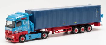 HER313919 - MERCEDES Actros met containerdrager en FRANKENBACH container