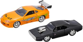 JAD31981 - DODGE Charger Black en TOYOTA supra Orange Fast and Furious