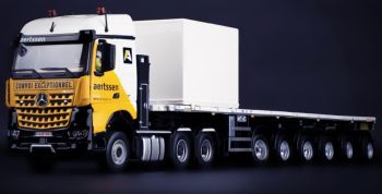 IMC32-0141 - MERCEDES Arocs StramSpace 6x4 met platform en 10 voets container AERTSSEN