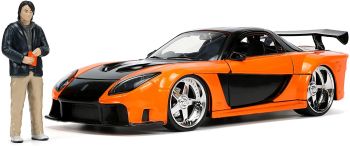 JAD33174 - 1995 MAZDA RX-7 widebody met Han Fast and Furious figuur