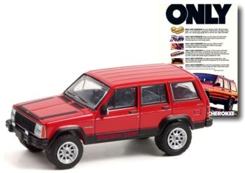 GREEN39080-F - JEEP Cherokee 1984 VINTAGE AD AUTO'S in blisterverpakking