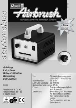 REV39136 - Airbrush Starter Class Airbrush-compressor