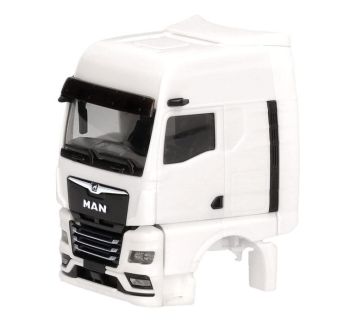 HER086332 - MAN TGX GX cabine met luchtgeleiders en achteruitkijkcamera wit – 2 onderdelen om in elkaar te zetten