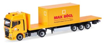 HER318556 - MAN TGX GX 4x2 met 3-assige laadbak en MAX BOGL-container