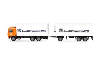 HER321167 - VOLVO F10 6x4 met laadbak en 1+2-assige aanhanger SOVTRANSAVTO