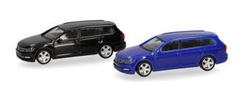 HER013772-003 - VOLKSWAGEN Passat Variant zwart en blauw – 2 onderdelen om in elkaar te zetten